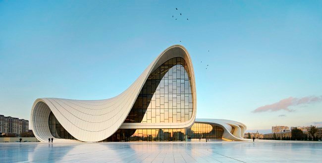 Modern architectural building showcasing advanced structural design and construction
